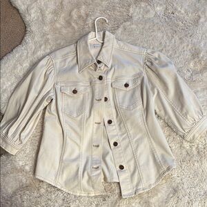 Women's Cream Denim Jacket